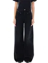 Isabel Marant Lemony Black Five-pocket Jeans With Logo Patch In Cotton Denim Woman In Black