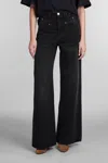 Isabel Marant Lemony Jeans In Black Cotton In Black