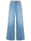 Isabel Marant Lemony High Waist Wide Pants In Blue