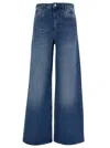 Isabel Marant 'lemony' Light Blue Flared Jeans With Logo Patch In Cotton Denim Woman In Blue