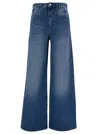 Isabel Marant 'lemony' Light Blue Flared Jeans With Logo Patch In Cotton Denim Woman