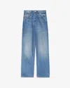 Isabel Marant Lemony High Waist Wide Pants In Blue