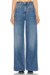 Isabel Marant Lemony High Waist Wide Pants In Blue