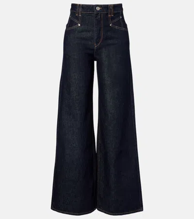 Isabel Marant Lemony Wide-leg Jeans In Blue