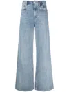 Isabel Marant Lemony Blue Denim Pants In Blue