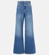 Isabel Marant Lemony High Waist Wide Pants In Blue
