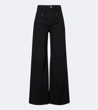 Isabel Marant Lemony Wide-leg Jeans In Black