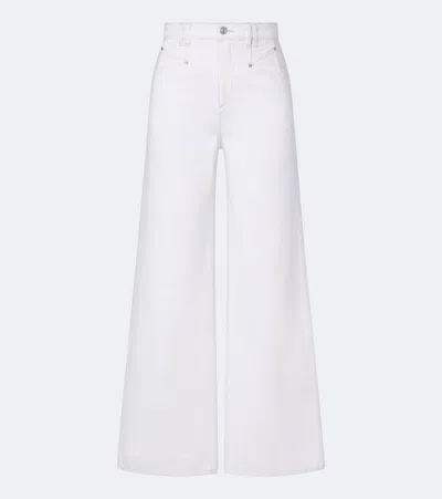 Isabel Marant Lemony Wide-leg Jeans In White