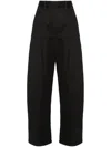 Isabel Marant Lenadi High-rise Cotton Wide-leg Pants In 黑色