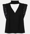 Isabel Marant Lenia Sequined Top In Black