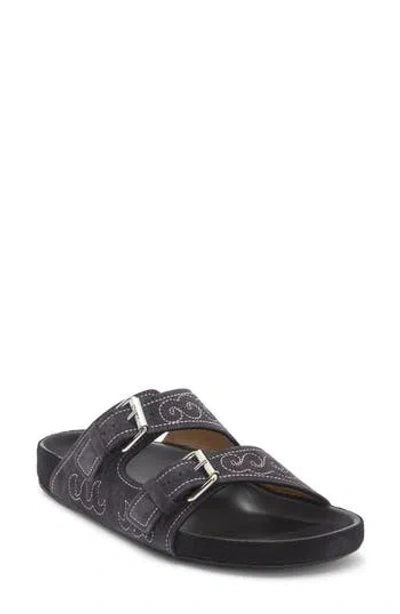 Isabel Marant Lennoyo Slide Sandal In Black