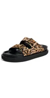 Isabel Marant Ladies Leopard Lennya Flat Sandals In Multi