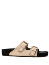 Isabel Marant 'lennyo' Suede Leather Sandals In Beige