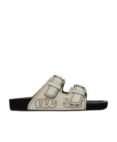 Isabel Marant Lennyo Buckle Sandals In Brown