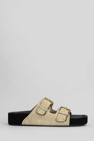 Isabel Marant Lennyo Flats In Beige
