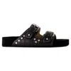 Isabel Marant Leather Sandals With All-over Stud Detail In Black