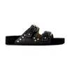 Isabel Marant Leather Sandals With All-over Stud Detail In Black