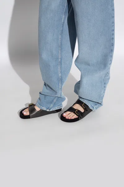 Isabel Marant ‘lennyo' Leather Slides In Black