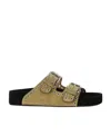 Isabel Marant Lennyo Open-toe Slides In Green