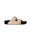 Isabel Marant 'lennyo' Suede Leather Sandals In Beige