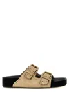 Isabel Marant Lennyo Rattan Dual-buckle Slide Sandals