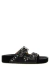 Isabel Marant Leather Sandals With All-over Stud Detail In Black