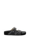 Isabel Marant Woman Sandals Black Size 5 Cow Leather In Black