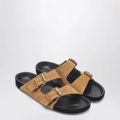 Isabel Marant Lennyo Sandals In Hazelnut Suede Women In Brown