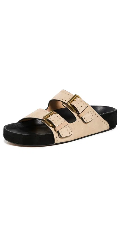 Isabel Marant Lennyo Buckle Sandals In Neutral