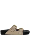Isabel Marant Lennyo Suede Leather Sandals In Light Beige