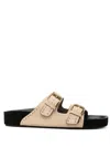 Isabel Marant Buckle Sandals With Asymmetric Open Toe In Scarlet Red