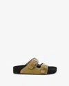 Isabel Marant Lennyo Suede Leather Sandals In Taupe