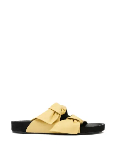 Isabel Marant Lennyo Bow Sandals In Brown