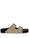 Isabel Marant Lennyo Suede Leather Sandals In Neutral