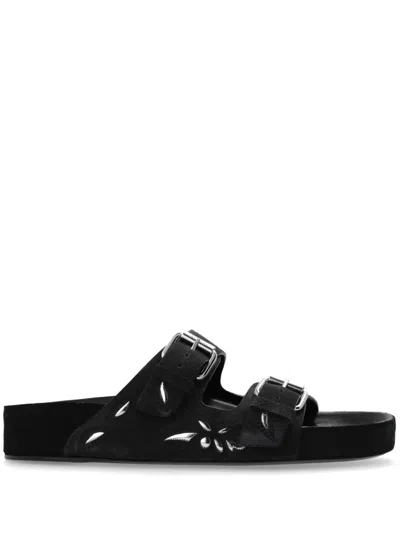 Isabel Marant Lennyo Suede Sandals In Black