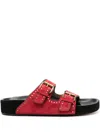 Isabel Marant Suede Sandals With Almond Open Toe In Multi