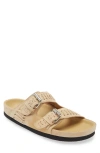 Isabel Marant Women's Lennyo Buckle Suede Slides In Toffee