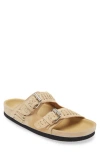 Isabel Marant Women's Lennyo Buckle Suede Slides In Toffee