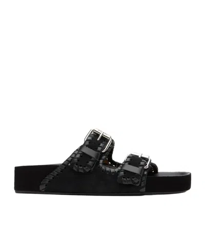 ISABEL MARANT LENNYO WOVEN SLIPPERS