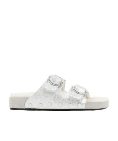 ISABEL MARANT LENYO SIDE-BUCKLE SLIDES
