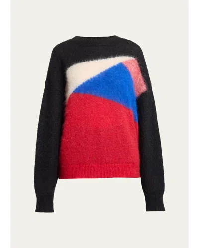 Isabel Marant Leoncia Colorblock Mohair-wool Oversized Sweater In Multicolor