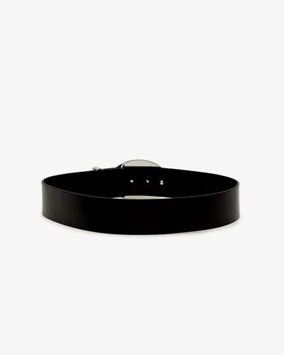 Isabel Marant Leonie Belt In Black-palladium