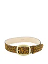 Isabel Marant Leopard Print Calf Leather Belt In Brown
