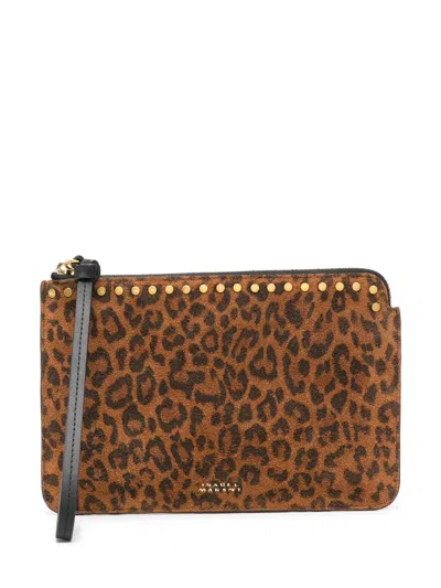 Isabel Marant Leopard Print Flat Pouch