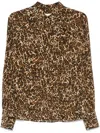 Isabel Marant 'teysa Silk Leopard Print In Brown