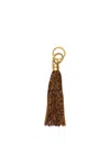 Isabel Marant Leopard-print Tassel Keyring In Gray