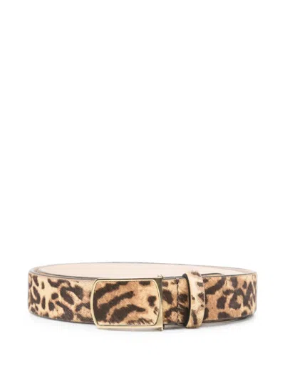 Isabel Marant Leopard-print Buckle-fastening Belt In Brown