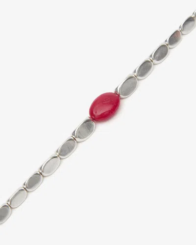 Isabel Marant Leotie Necklace In Fuchsia And Silver