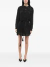 Isabel Marant Etoile Pinstriped Chemisier Dress With Laces