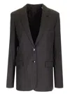 Isabel Marant Long-sleeved Suit Jacket In Grey